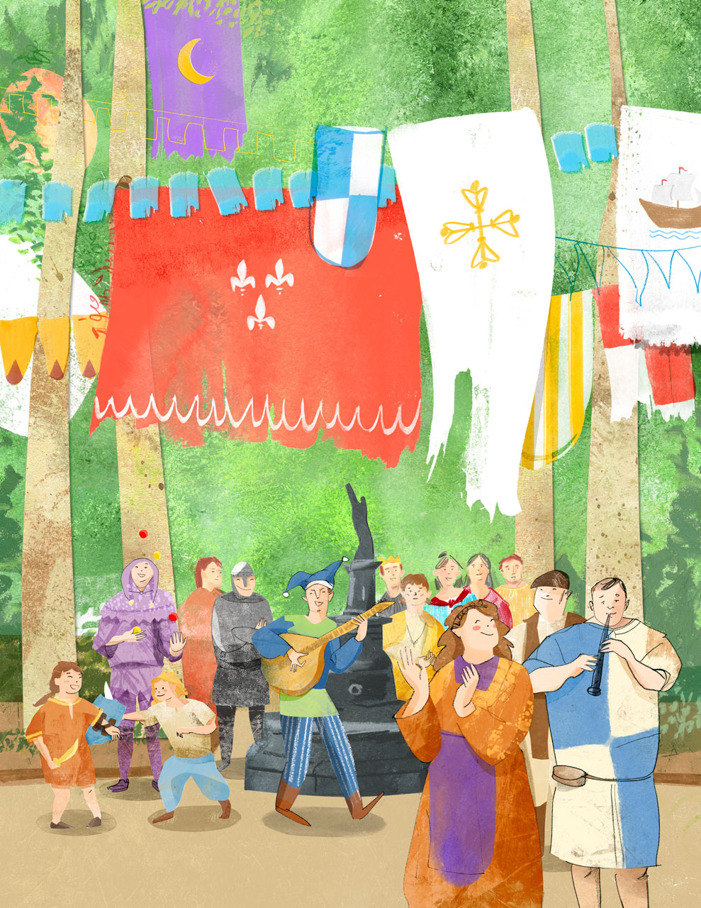 Horno Sanbrandan - Ilustración para a carta de xullo 2018