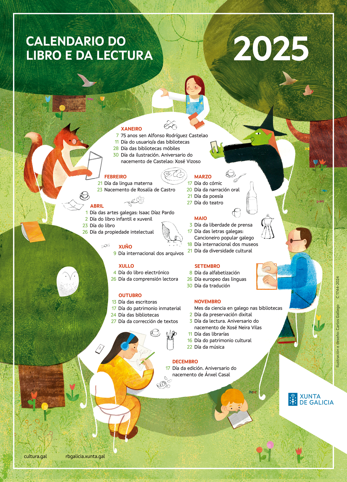 Calendario do libro 2025 - Póster oficial