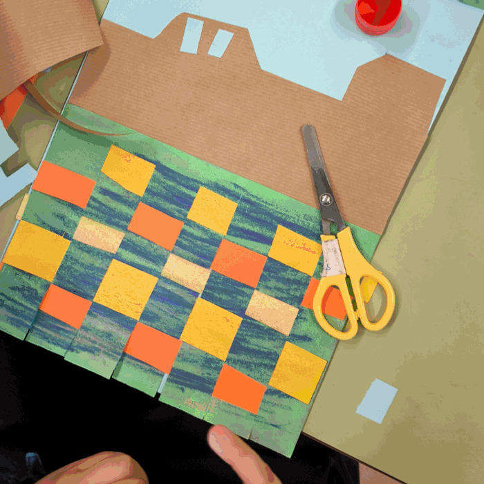 Educación Primaria - Trama de papel en collage
